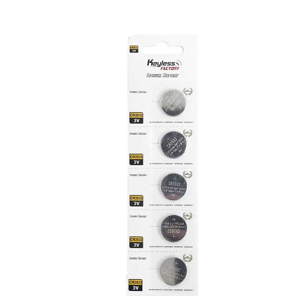 KeylessFactory - CR2032 - 3-Volt Lithium Battery 5-PACK KeylessFactory - CR2032 - 3-Volt Lithium Battery 5-PACK